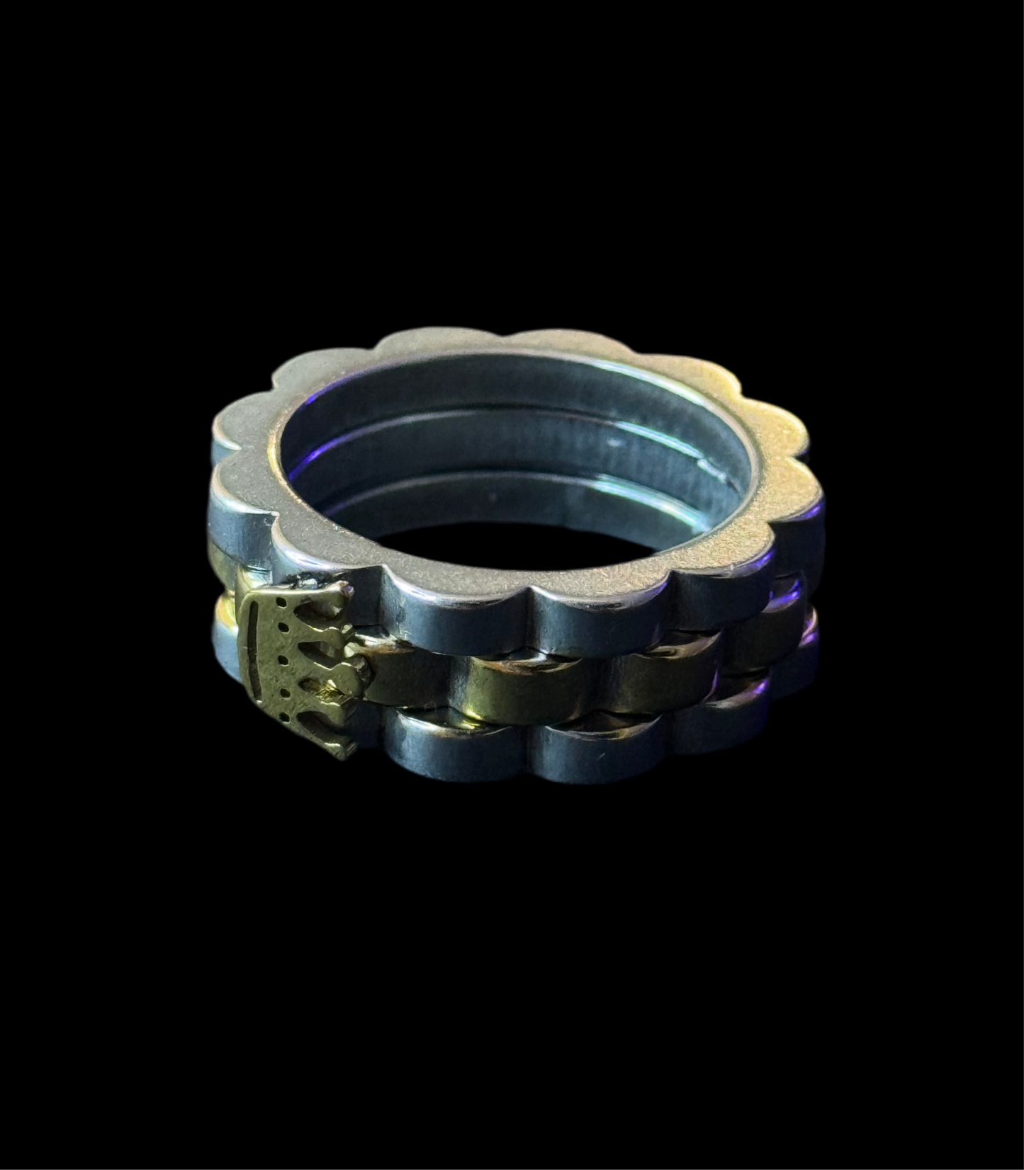 RING „THE CROWN“.                         Edelstahl