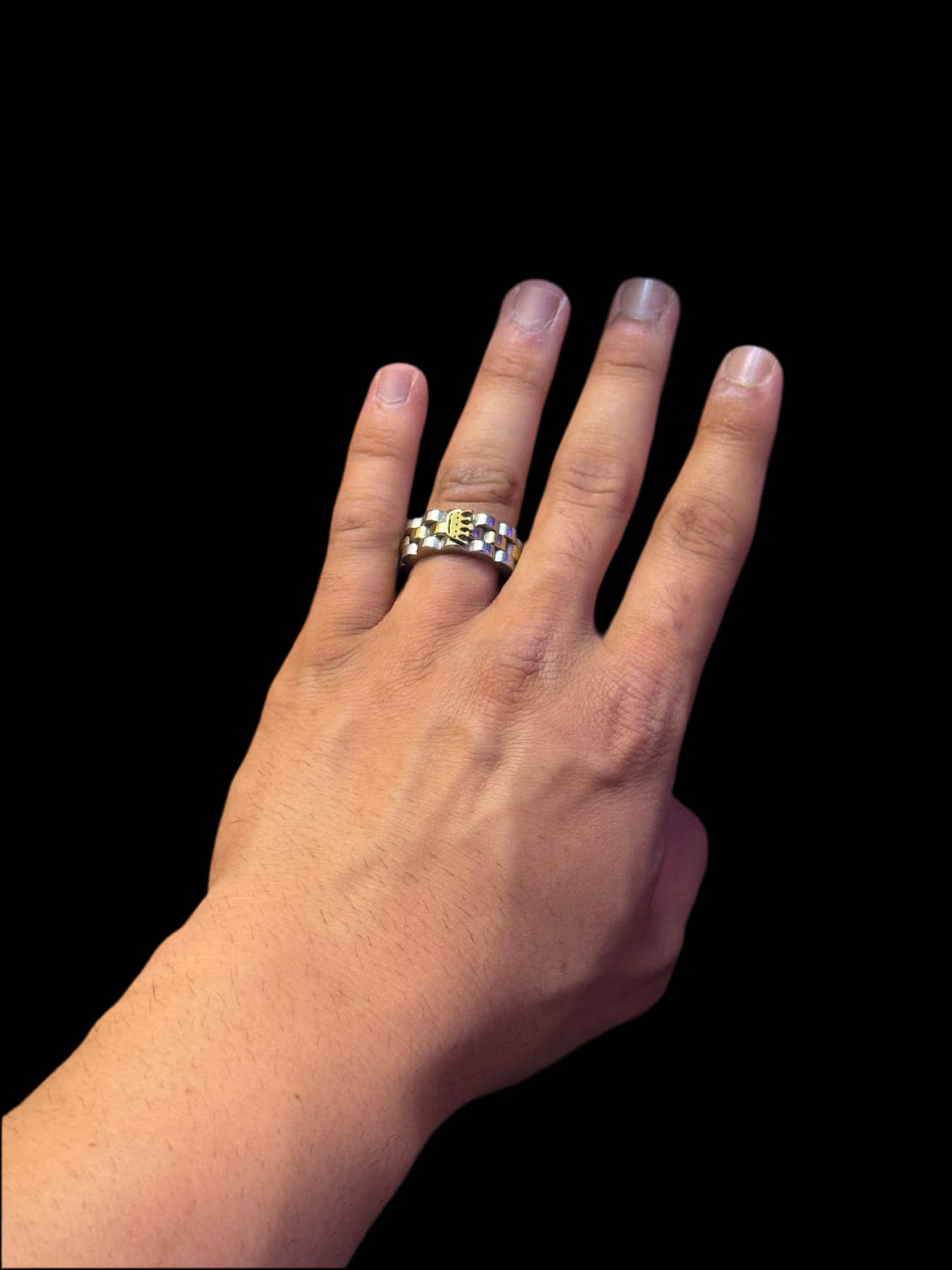 RING „THE CROWN“.                         Edelstahl