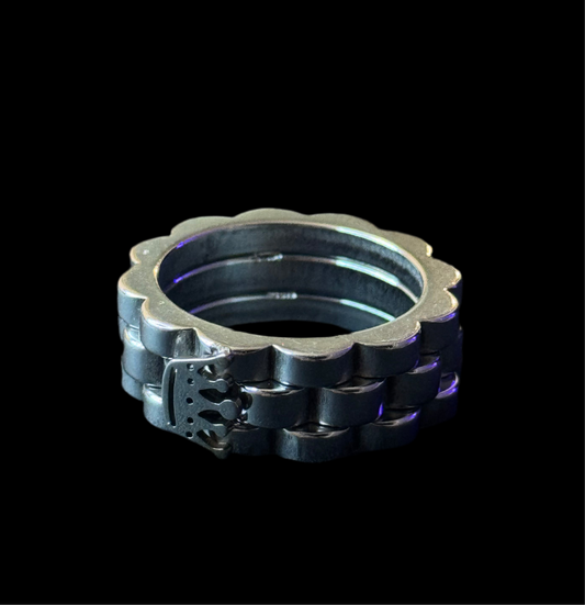 RING „THE CROWN“.                          Edelstahl